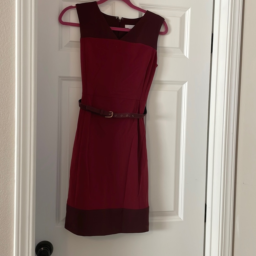 New York & Company, red stretch dress, size 0